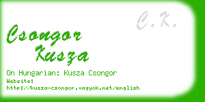 csongor kusza business card